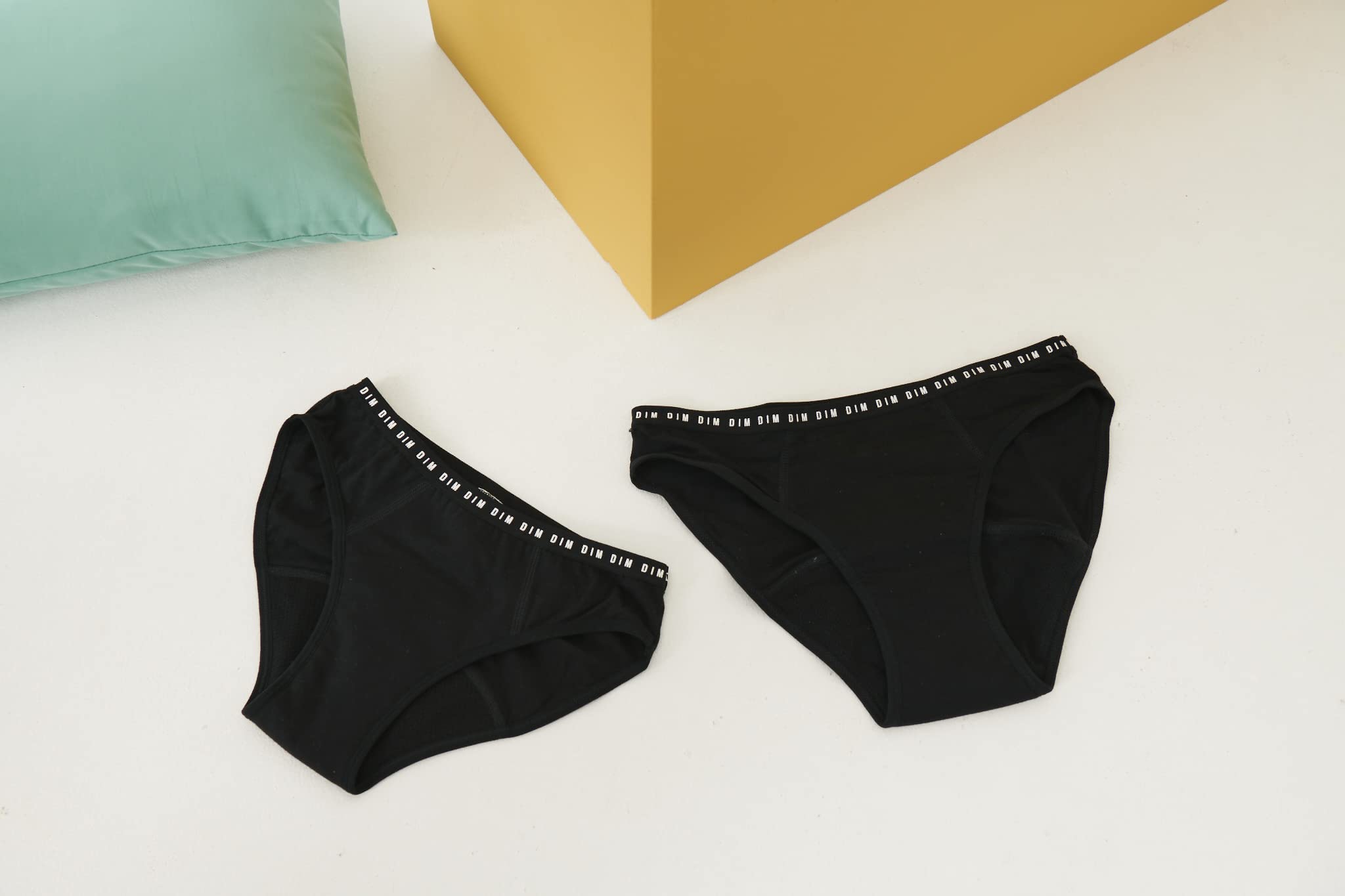 DIM My Protect Culottes Menstruelles Fille x2 | Flux Abondant | Coton Bio Ultra Absorbant | Confort et Sécurité | Lavables