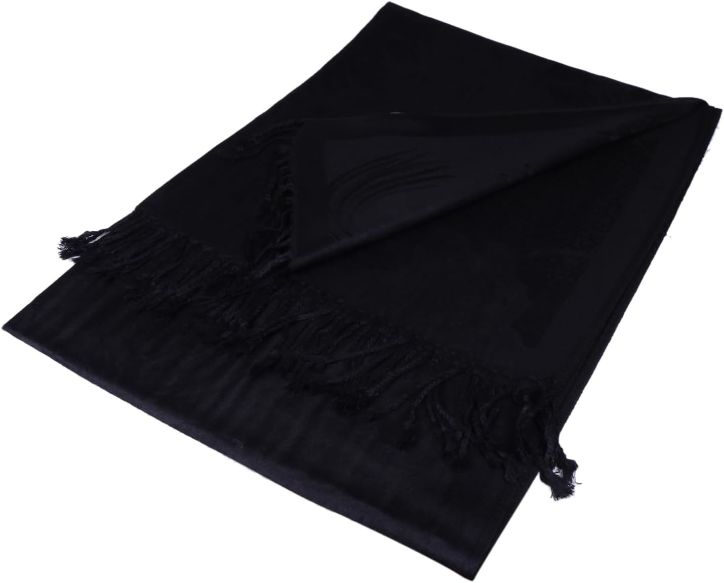 TZ Promise Women Soft Silky Pashmina Reversible Floral Rose Shawl Wrap Scarf w/Fringes - Image 2