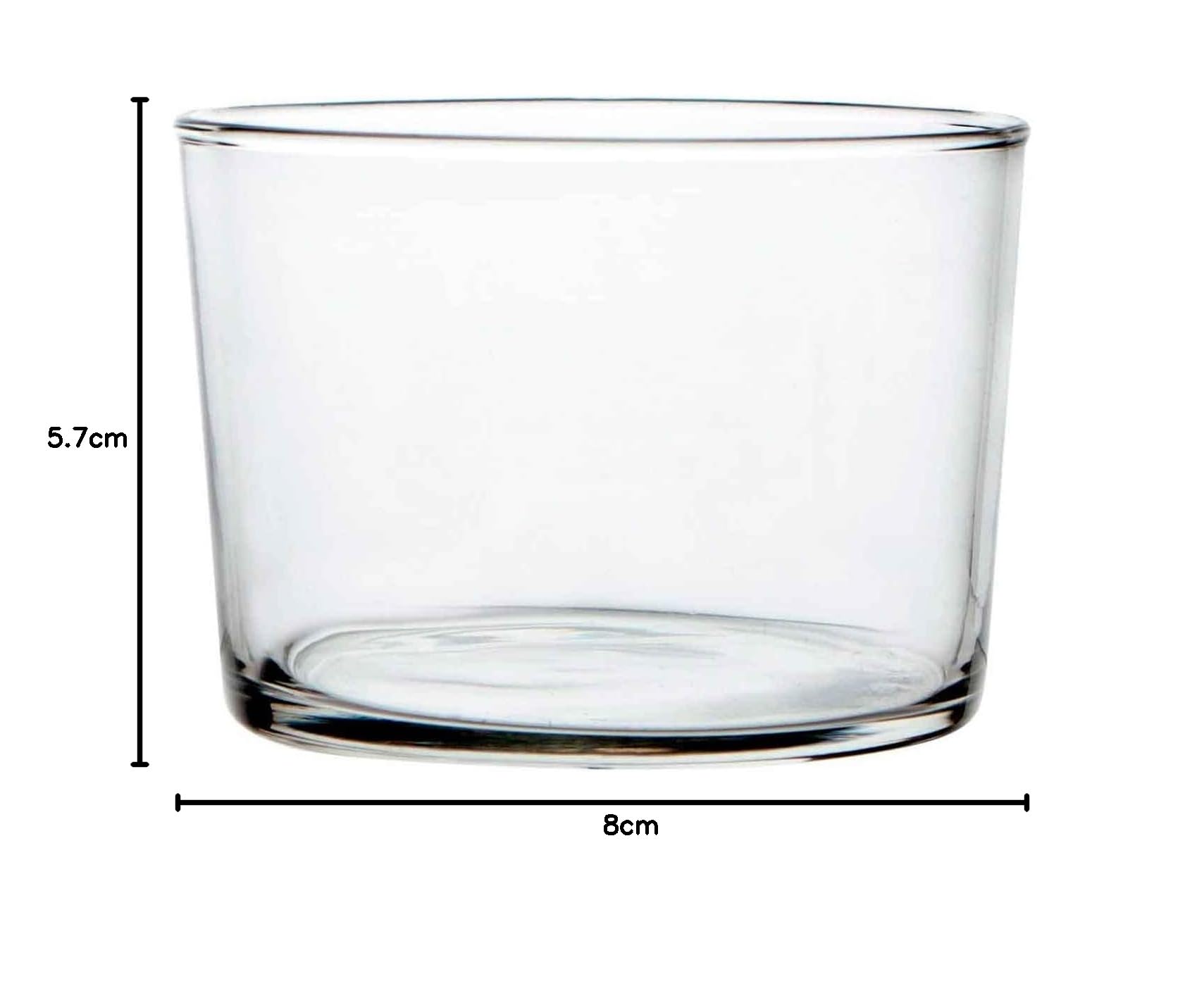 Acan Tradineur - Caja de 12 Vasos Modelo Chiquito - 23 cl - Fabricado en Vidrio Resistente - Apto para lavavajillas - 12 Uds Totales