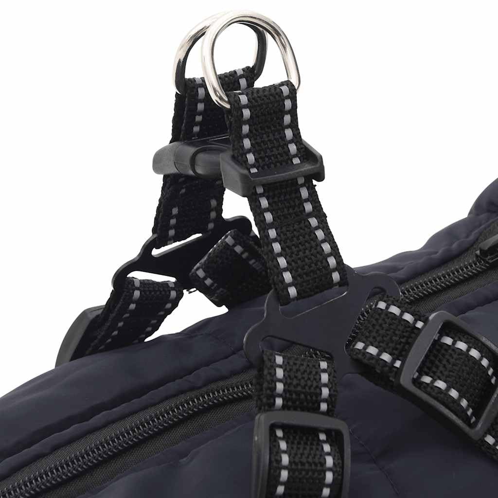 Homgoday Abrigo Perro con arnés Impermeable Reflectante 6XL Azul Marino