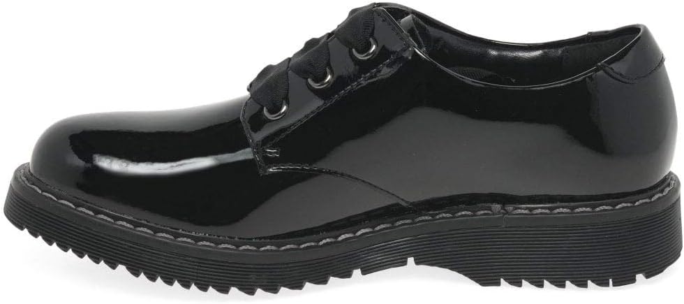 Angry Angels Girl's Impact Senior School Shoes Junior 2.5/35 Black Patent Medium