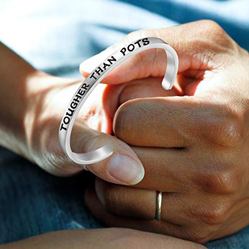 Image of POTS Awareness Bracelet Tougher Than Postural Orthostatic Tachycardia Syndrome Chronic Illness Jewelry