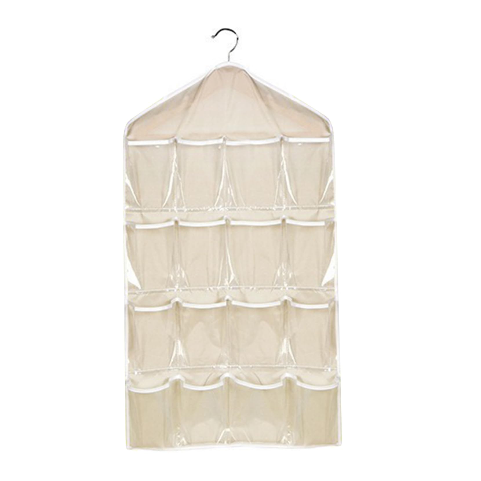 Lcarege Hanging Storage Bag for Closets 16 Pockets Closet Hanging Organizer for Socks Bras and Underwear, 28.7x16.5 in