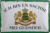 sächsisches wappen - Blechschild 20x30cm vielesguenstig by Robby Wanka Blechschild Schild 20x30cm - Ich Bin en Sachse MEI Guddster Sachen Wappen Bundelland sächsisch