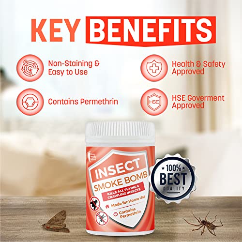READY STEADY DEFEND Flying & Crawling Insects Smoke Bomb | Pack of 4 Mini Bombs | 30sqm - Image 4