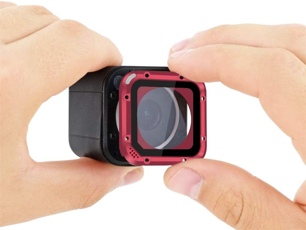 One-Day Sale: Up to 60% Off 【2 Pack】 GOHIGH Lens Replacement Kits for GoPro Hero 4/5 Session Protective Lens Repair Parts Lense Protector with Tools, Red