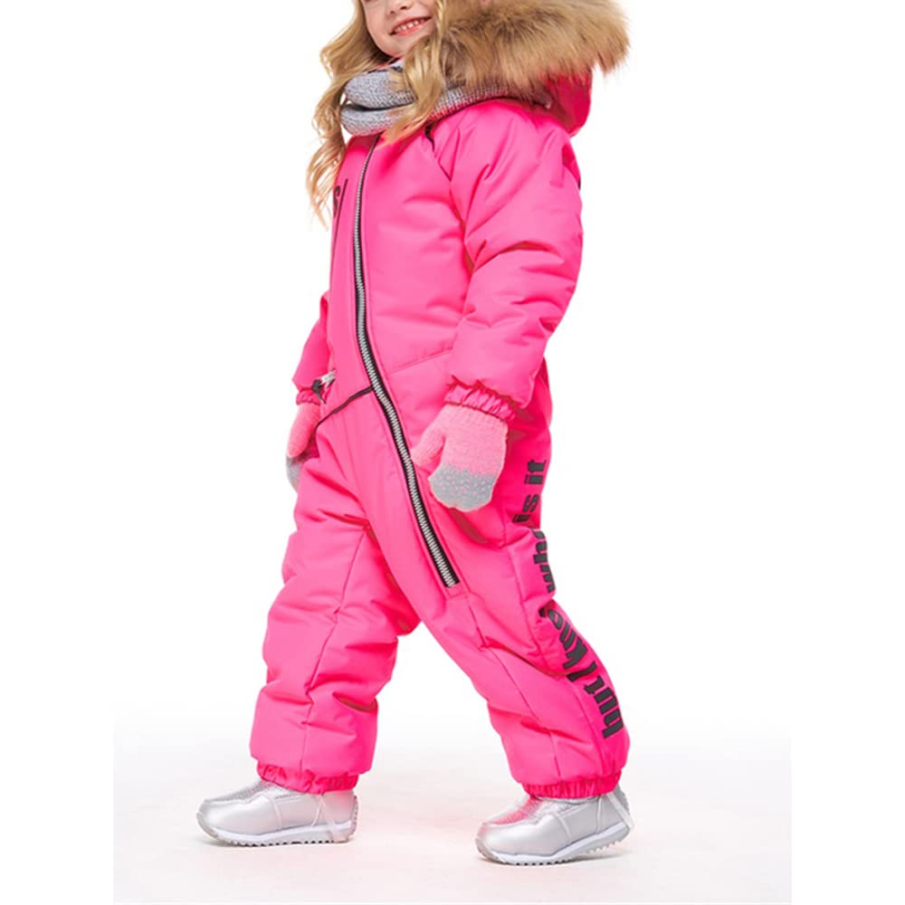 Kinder Mädchen Skianzug Schneeanzug Tmungsaktiv und Wasserdicht Winddicht Funktions-Skioverall Schneeanzug Gefüttert