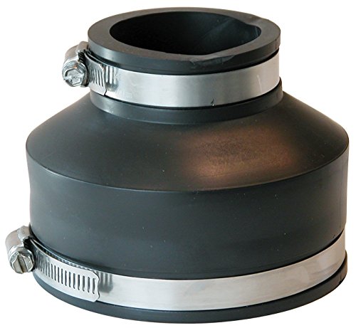Fernco P1056-42 Flexible PVC Reducing Coupling, Connects 4