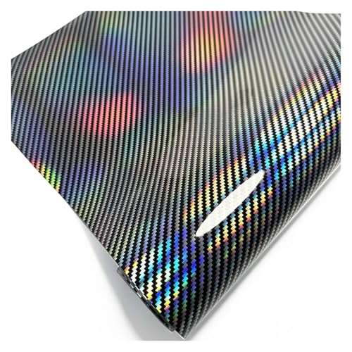 Film en fibre de carbone Laser Silver 50x200cm pour customisation moto et auto
