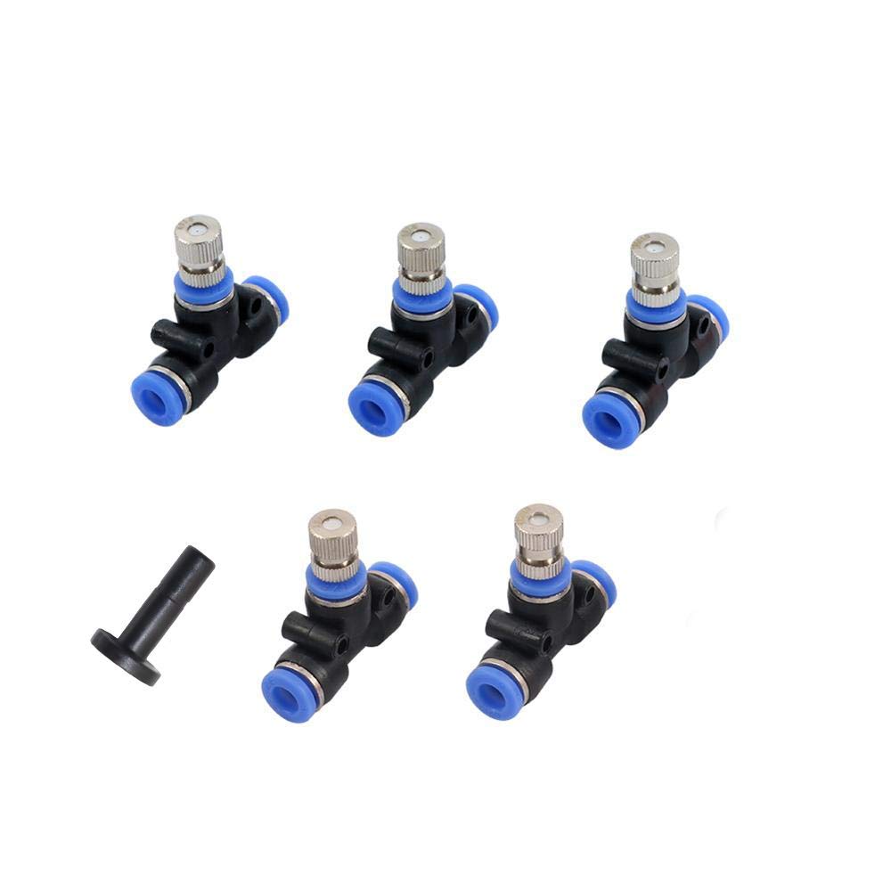 A1 Gadgets 5 pcs 6mm Atomization Misting Fog Nozzles with 5 pcs 6mm Quick Access Tee Connector & 1 Endcap suitable for Diy Sanitization Tunnel, Nylon;Brass (B08BJ47B57) Amazon Price History, Amazon Price Tracker