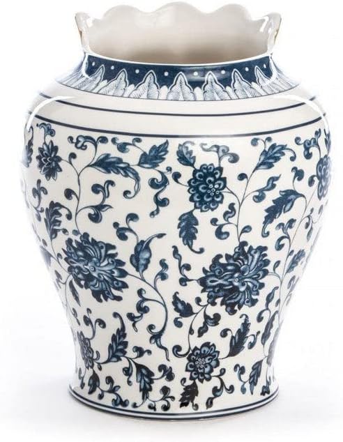 SELETTI Porcelain Vase Diameter 23 cm H.26 Hybrid Melania
