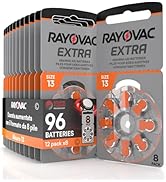 96 Hörgerätebatterien Rayovac Extra 13. 12x8 Stück