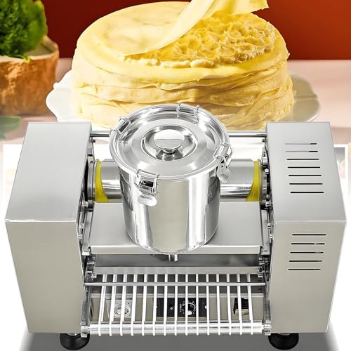 10-Inch Electric Crepe Maker with Control Panel - Uniform Heating for Perfect 1mm Thickness Pancakes, Layered Cakes, Durian & Egg Cakes - Versatile Kitchen Essential