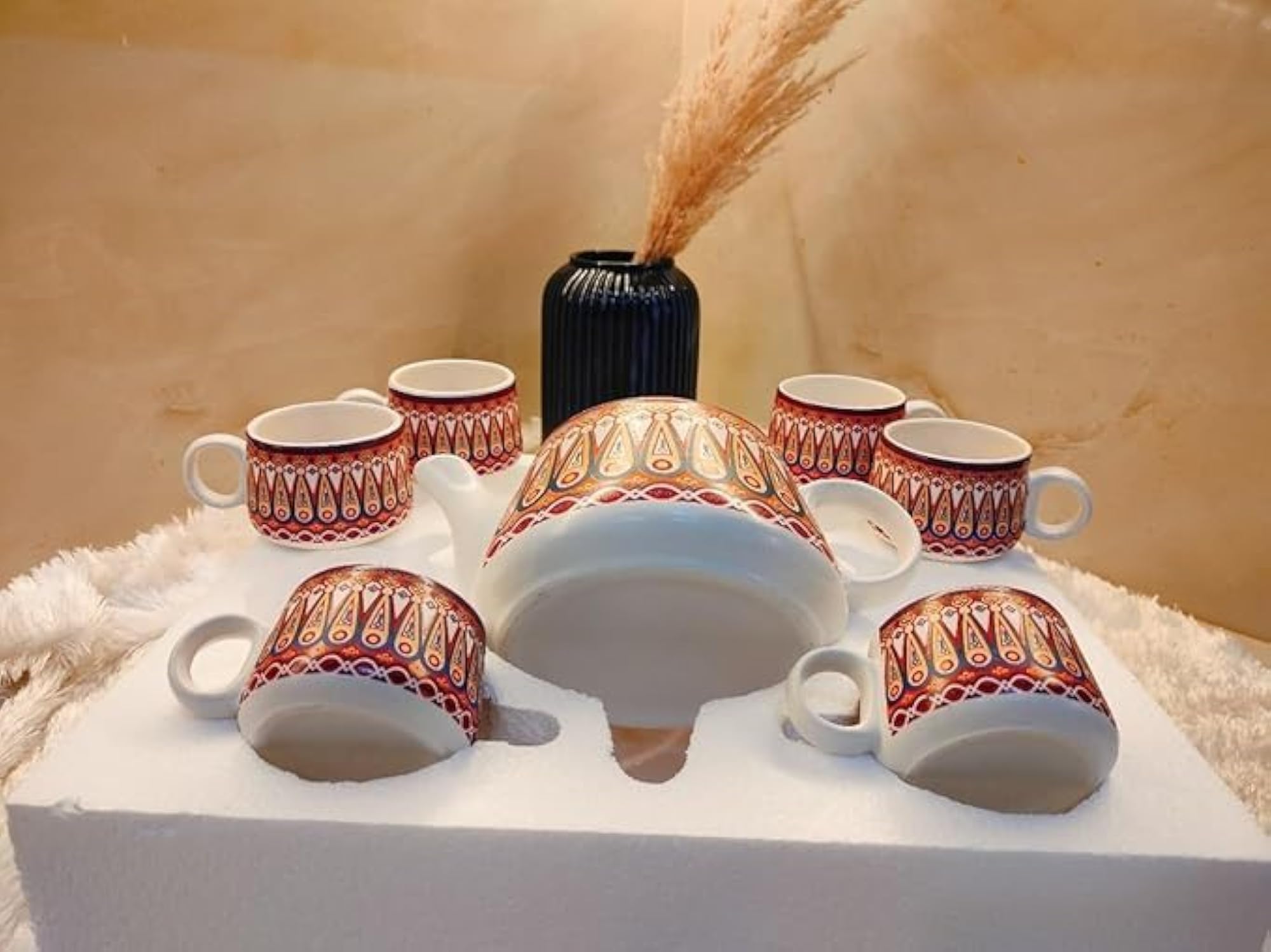 La'moule Ceramic Tea Set with Deer Pattern