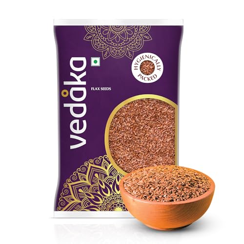 Amazon Brand - Vedaka Raw Flaxseeds | 1 Kg | Rich In Antioxidants | Rich In Protein & Dietary Fibre | Nutty & Crunchy Delight | Hygienically Packed