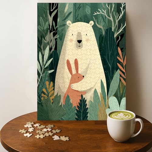 Casse-tête Bear and Rabbit Animal - 500 pièces, bois, 20 x 15 po