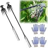 Weedmaster Weeding Tool, Dritnow Weeding Tool, Weeding Artifact Uprooting Weeding Tool, Uprooting Weeding Tool, Weed Puller Tool with Long Handle, Gardening Hand Weeder Tool (30CM+40CM)