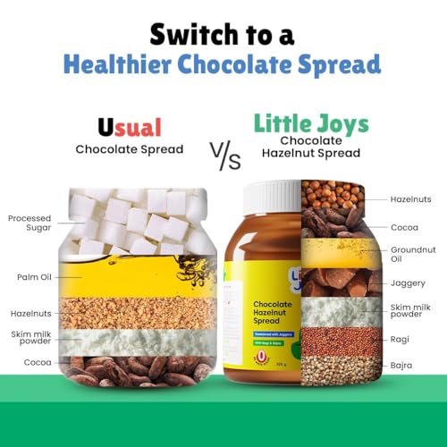 Image of Little Joys Chocolate Spread 300g & Tomato Sauce Squeeze For Kids 320g | No Refined Sugar, No Palm Oil, No Preservatives | Sweetened with Jaggery | 100% Vegetarian & Clean Ingredients