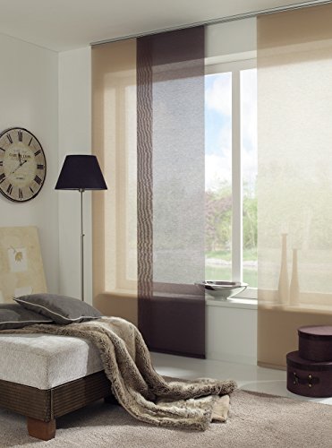 Gardinia Panel Curtain, Fabric, Taupe, 5.0999999999999996 x 64.599999999999994 x 5.0999999999999996 cm, W 2" x L 25.4" (1 Panels) - Image 3