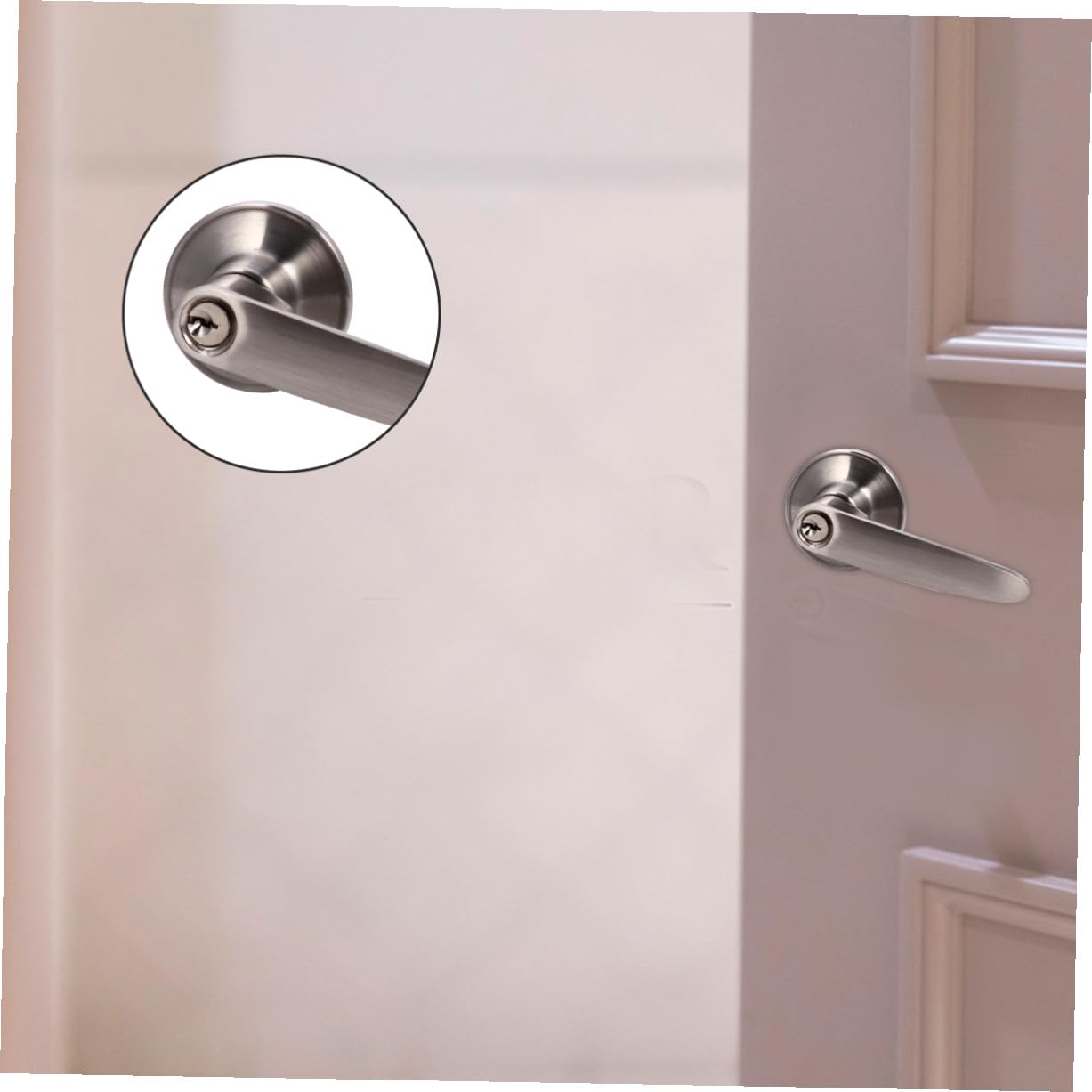 Cerradura para Puerta Interior de Tres Barras Antirrobo y Resistente al Óxido Accesorio Práctico para Seguridad Habitaciones y Baños Fácil de Limpiar y Duradera