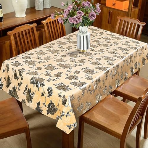 Image of Dakshya Industries PVC Waterproof Withoutlace Dining Table Cover (Size - 54X78 Inch) Rectangle 6 Seater Heat Rasistant, A3
