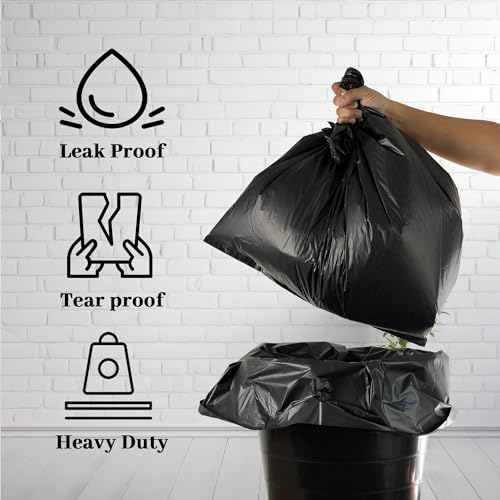 Image of Essoti Black Garbage Bags |Large |24 x 32 Inches |30 pcs|15pcs x Pack of 2 Black