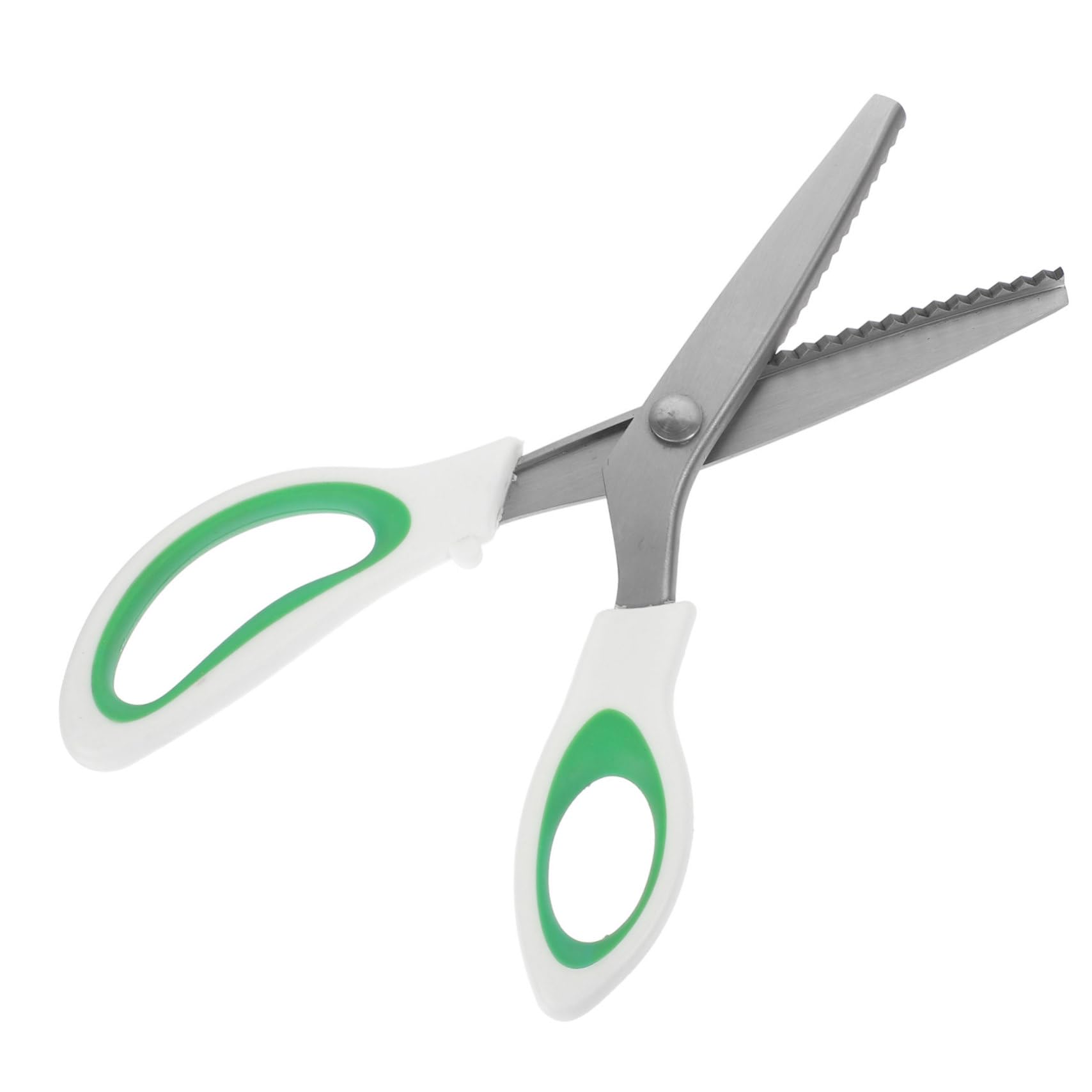 IWOWHERO Premium Fabric Cutting Scissors 5mm Triangle Pinking Shears Easy Grip Precision Cutting Random Style