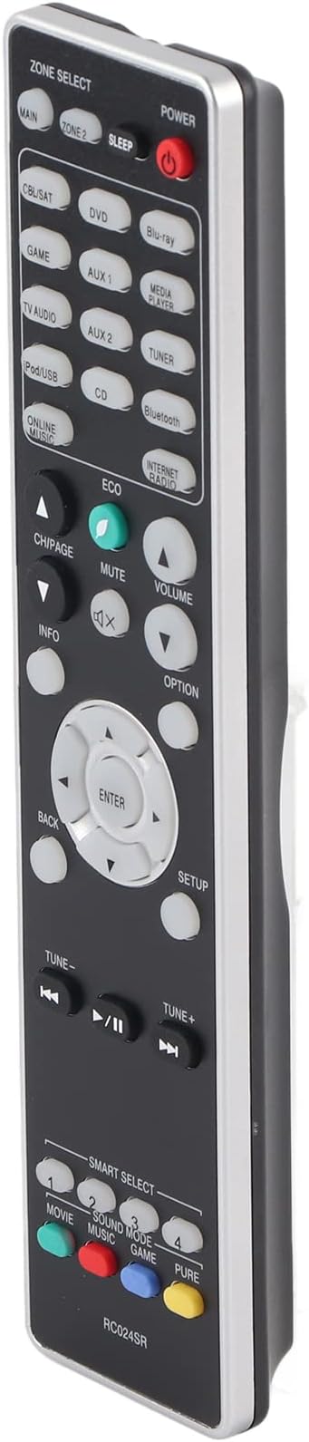 Replacement Remote Control, Fit for MARANTZ SR5008 SR6008 SR6009 SR6010 SR6011 RC020SR RC021SR RC024SR RC025SR RC033SR RC034SR, with 10M Range and ABS Material