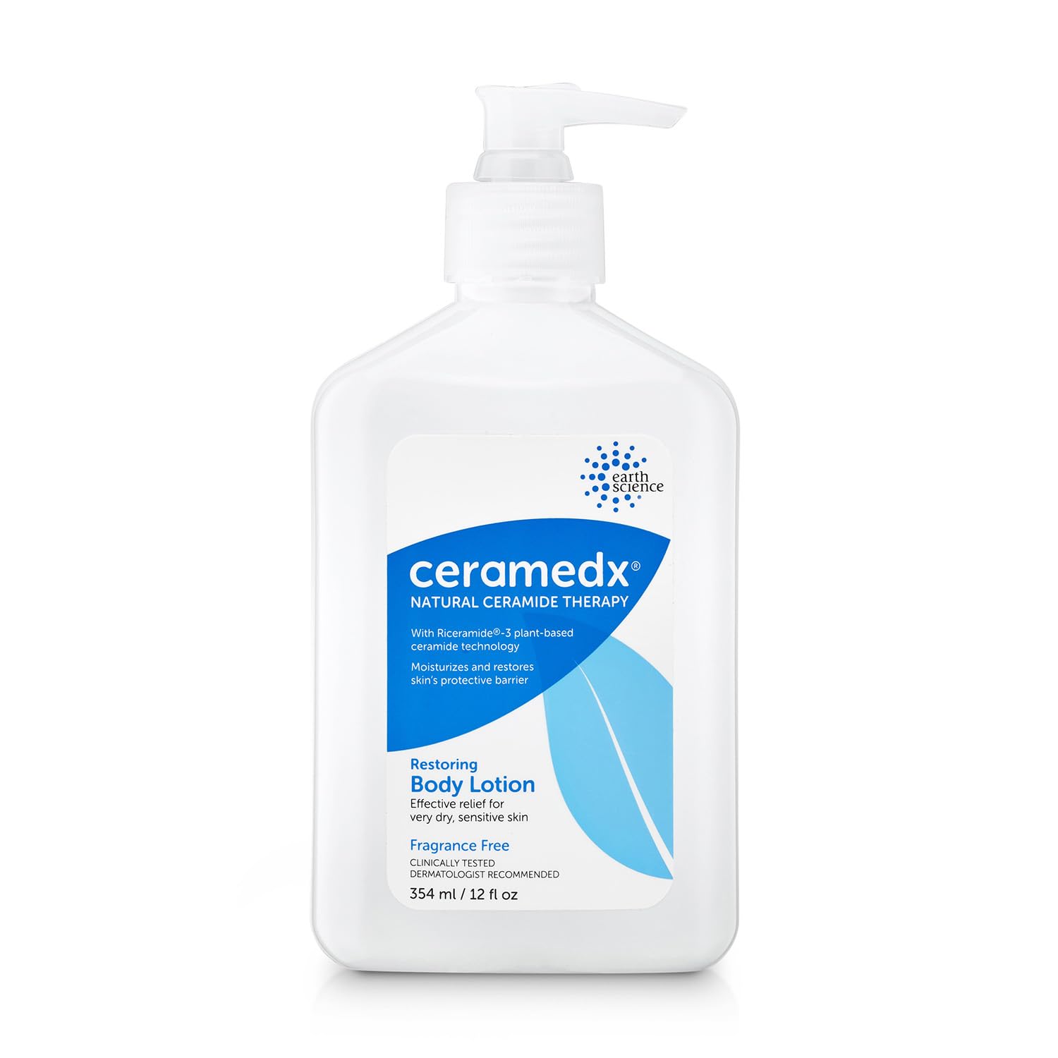 Restoring Body Lotion | Natural Ceramide Lotion for Dry, Sensitive Skin | Cruelty Free, Vegan & Fragrance Free | 12 fl oz