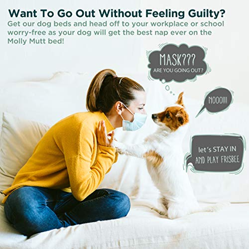 Molly Mutt Medium To Large Dog Bed Cover - Rocketman Print - Measures 27”X36”X5’’ - 100% Cotton - Durable - Breathable - Sustainable - Machine Washable Dog Bed Cover #TOP6