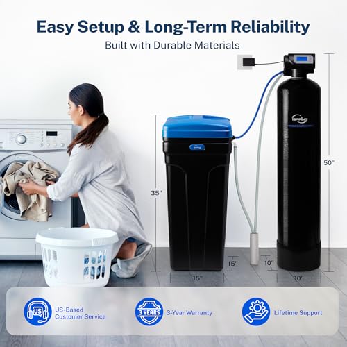 iSpring WCSTB45KG Whole House Water Softener System, 45,000 Grains High Capacity Water Softener Removes Hard Water and Scale, Automatic Backwash and Regeneration, for Whole House & Commercial Use by iSpring - Image 7
