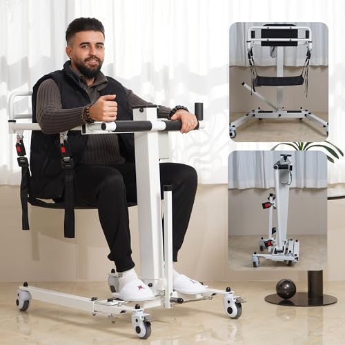 Electric Patient Lift Transfer Chair Foldable & Adjustable