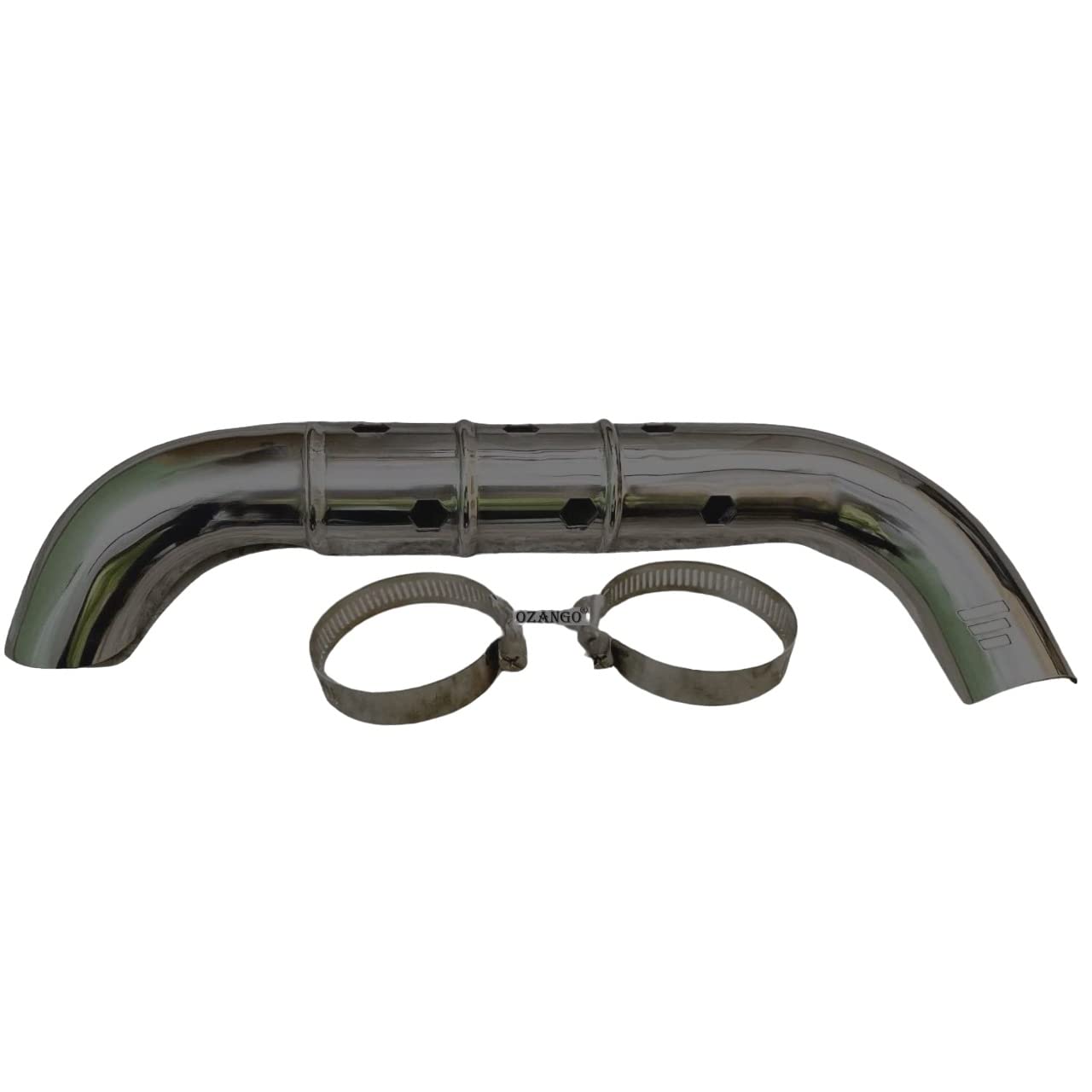 Motor Cycle Bike Silencer Bend Pipe Heat Shield Protector/Cover Guard Anti-Corrosion Black Coated Only Bs4 Models for RE Standard Bullet 500 EFI-image-3