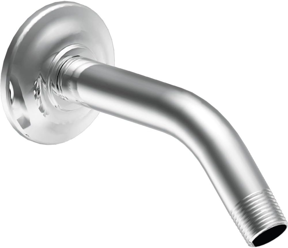 Moen CL10154 Chrome 6-Inch Shower Arm and Flange, 1/2-Inch IPS Connection Type