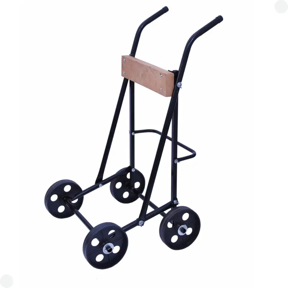 CARRINHO PARA MOTOR DE POPA PRETO 4 RODAS