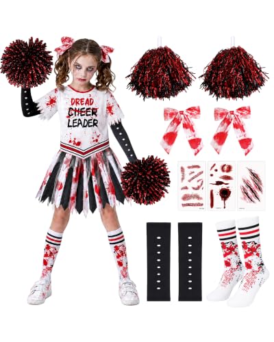 Vivrerizo Zombie Cheerleader Costume for Halloween Cosplay Party Outfit L