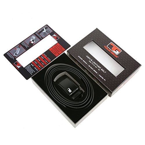 Tour Gear Custom Fit Golf Belt Black With Matte Black Buckle (Gift Box) #TOP1