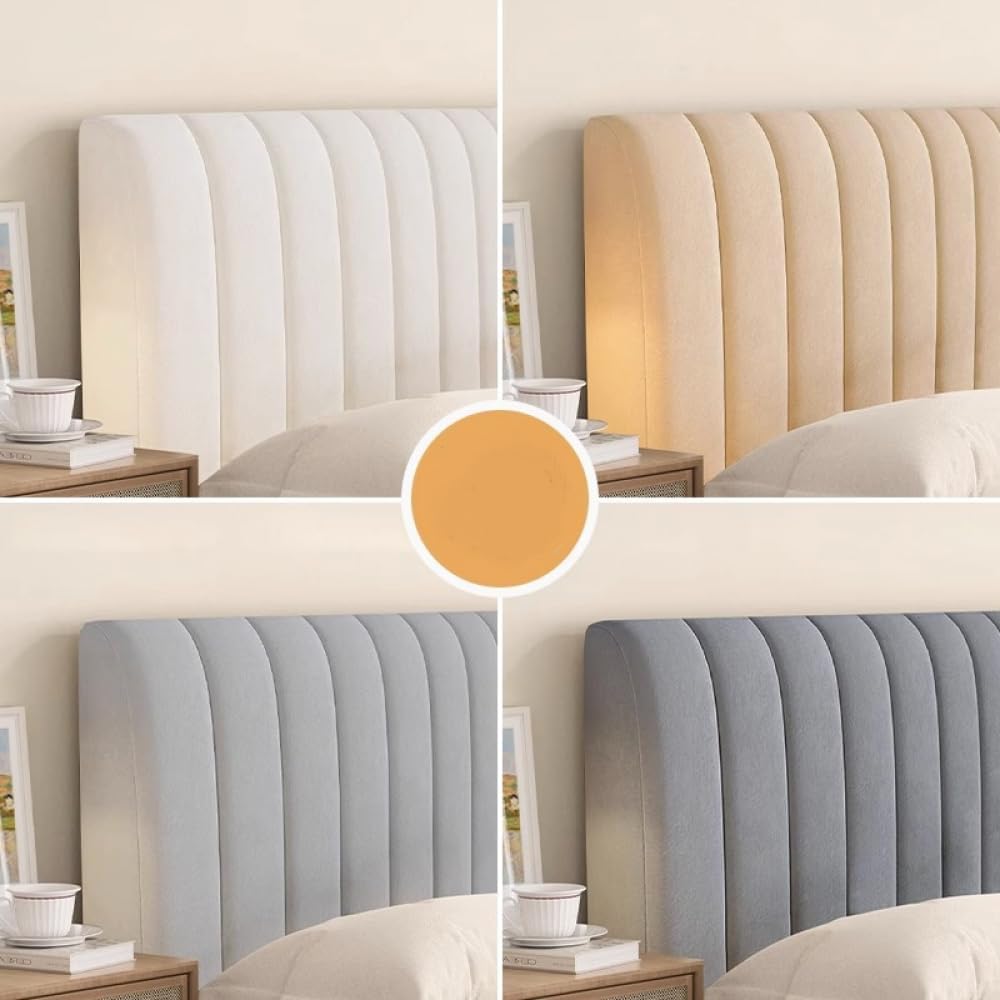 Premium Padded Headboard Slipcover for Wood Bed Headboard - All-Season Thick Cotton Dustproof Protector with Soft Backrest Padding