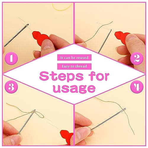 Fedmut Needle Threaders for Hand Sewing Embroidery Needle Threader Tool 20pcs for Hand Sewing, Sewing Machine, DIY Craft Project - Thumbnail 4