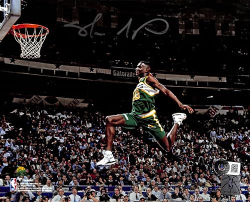 Shawn Kemp Autographed/Signed Seattle Super Sonics 8x10 Photo BAS