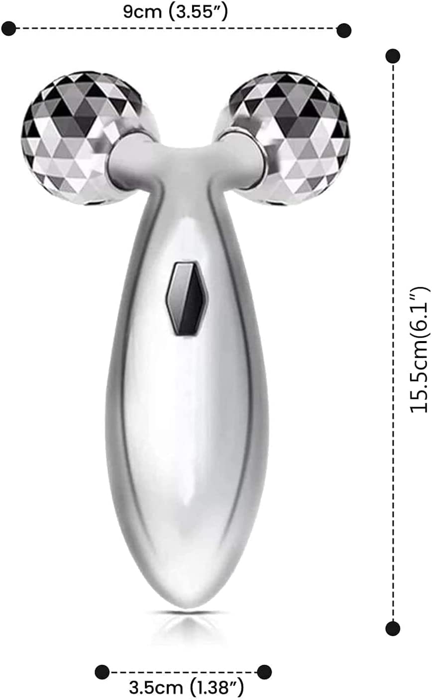 Leticia Manual 3D Measation Roller 360 Rotate Fot Face, Eyes, Neck Full Body Shape for Skin Lifting Rinkle Remover Facial Massage Relaxation Tool, 15.5 x 9.5 x 5 cm, Silver, Silver Leticia Manual 3D Measation Roller 360 Rotate Fot Face, Eyes, Neck Full Body Shape for Skin Lifting Rinkle Remover Facial Massage Relaxation Tool, 15.5 x 9.5 x 5 cm, Silver, Silver