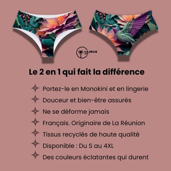 Traje de baño para mujer 2 en 1 y Monokini y lencería cómoda, material reciclado, resistente, suave, S a 4 XL