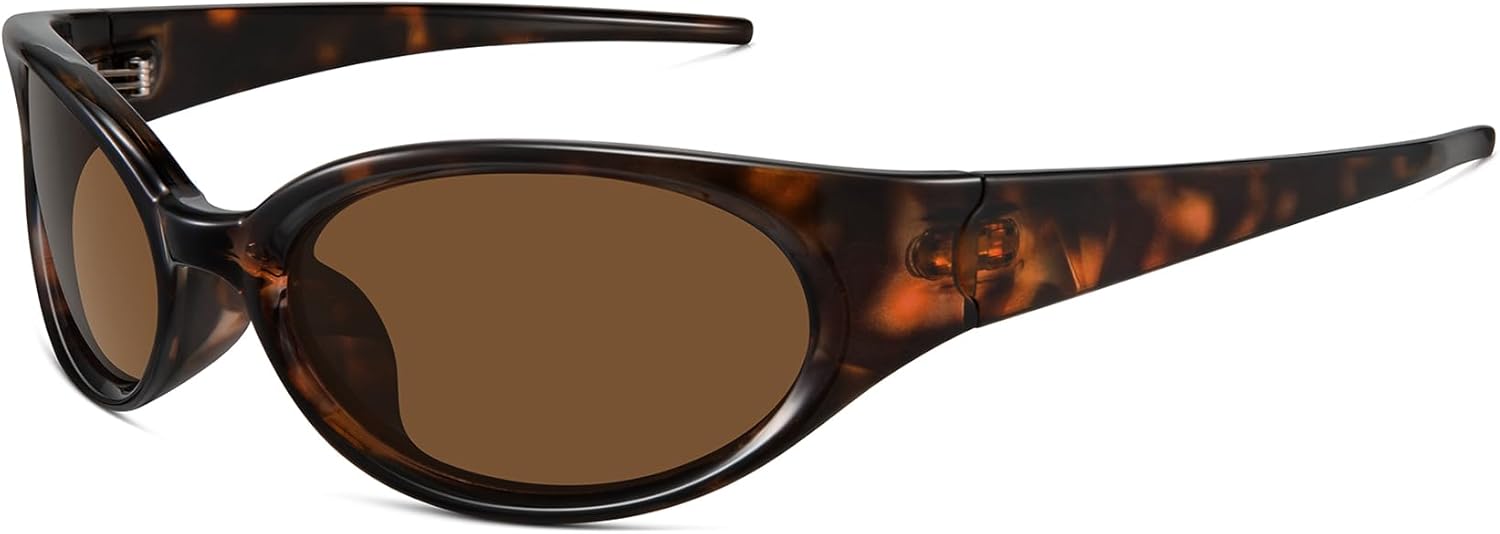 Product image of WOWSUN Retro Y2K Wrap Around Sunglasses for Women Trendy Polarized Sporty Shades UV Protection