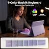 Funda con Teclado para Samsung Galaxy Tab A11+ Plus 2025/A9+ 2023 11 Pulgadas, Púrpura | Retroiluminación de 7 Colores, Funda de Tableta Desmontable con Ranura para Lápiz, Cubierta de Teclado Folio Desmontable con Mouse, Función de Auto-Suspensión/Activación 8