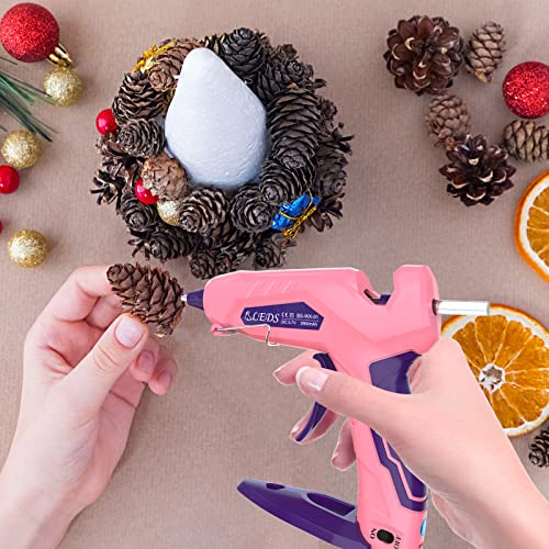 BLEDS Pistola de cola quente sem fio, pistolas de cola anti-gotejamento pré-aquecimento rápido com b