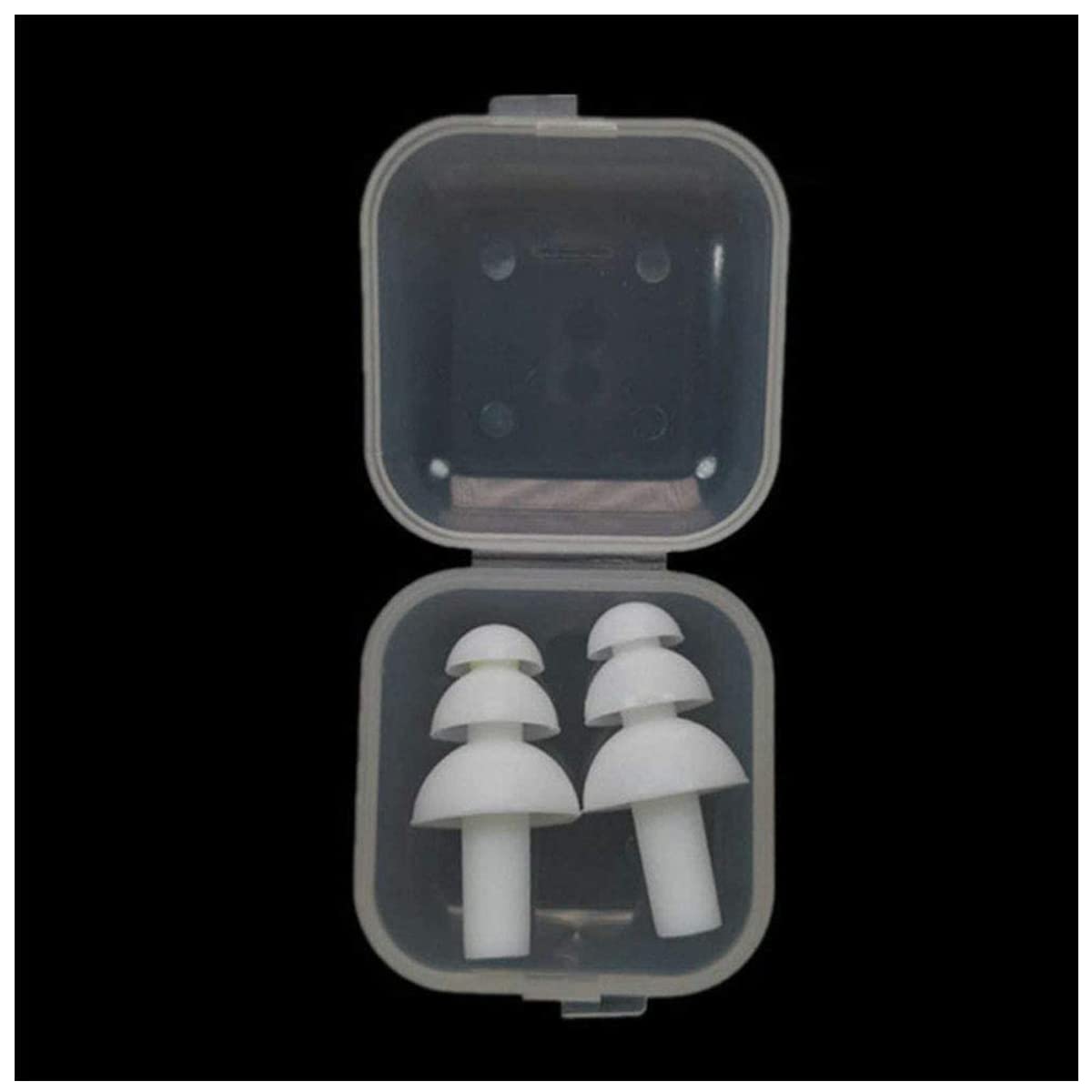 1 Pairs Ear Plugs Waterproof Christmas Tree Soft Silicone Earplugs for Sleep Snoring Travel Swimming Sleeping Noise Cancelling White
