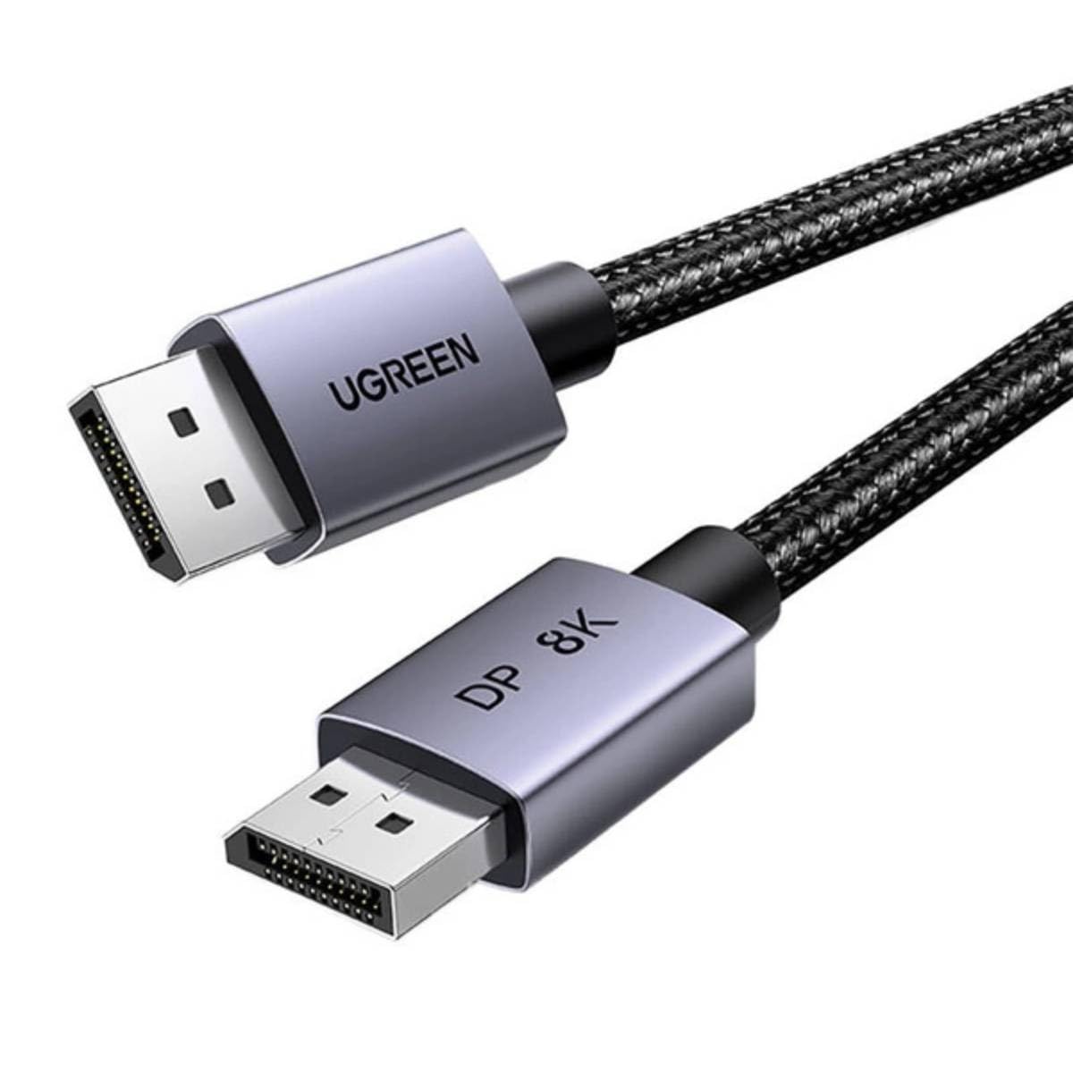 UGREEN DisplayPort Cable 8K@60Hz 6.6FT [VESA Certified] Braided DP 1.4 Display Lead Support 4K@240Hz, 2K@240Hz 32.4Gbps, HDCP 2.2, HDR, FreeSync&G-Sync, 3D Compatible with Gaming Monitor PC HDTVs (2M)