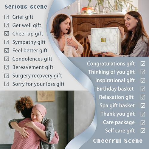 Get Well Soon Gift Baskets - 12PC Care Package for Women After Surgery, Birthday, Sympathy & Grief Gifts (Grayish)2