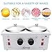 Professional Waxing Kit Wax Warmer Double Pot Wax Heater Machine for Hair Removal, Large Waxing Pot for Spa Salon Beauty Esthetician Home, with Adjustable Temperature Set, 50 Stick & 20 Collar(White)