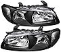 Carpartsinnovate For 2000-2003 4Dr Black Clear Headlights Driving Lamps Pair